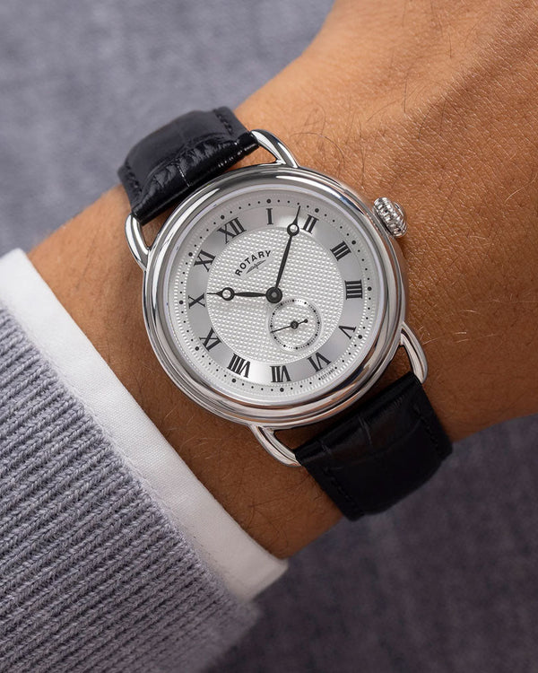 Rotary Canterbury Quartz White Dial Stainless Steel Watch (GS02424/21)