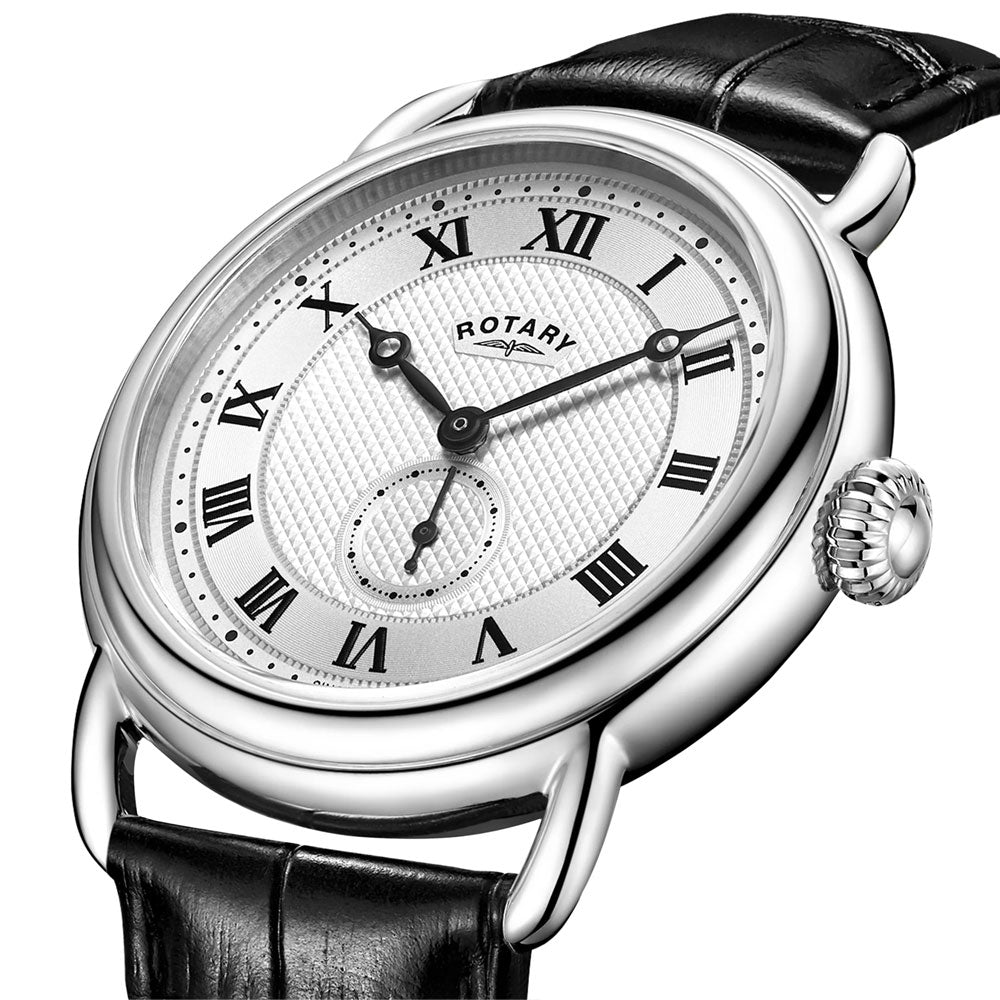 Rotary Canterbury Quartz White Dial Stainless Steel Watch (GS02424/21)