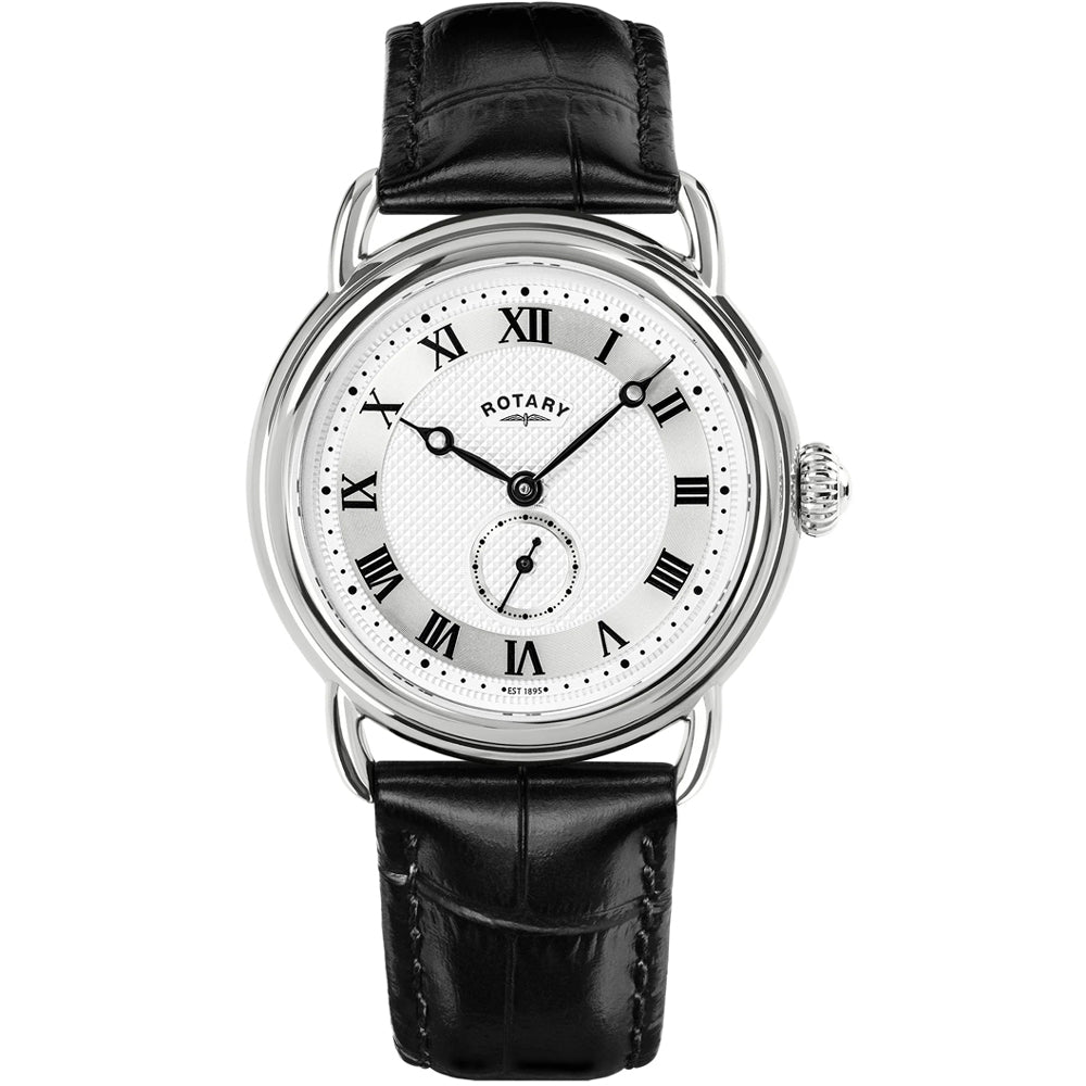 Rotary Canterbury Quartz White Dial Stainless Steel Watch (GS02424/21)