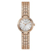Guess Clara GW0930L3 ladies rose gold quartz watch with mother-of-pearl dial and crystal-set bezel on stainless steel bracelet