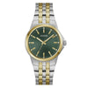Guess GW1121G4 mens quartz watch with green dial and two-tone stainless steel bracelet
