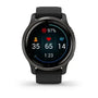 Garmin Venu 2 GPS smartwatch 45mm slate stainless steel bezel black silicone strap AMOLED display fitness tracking