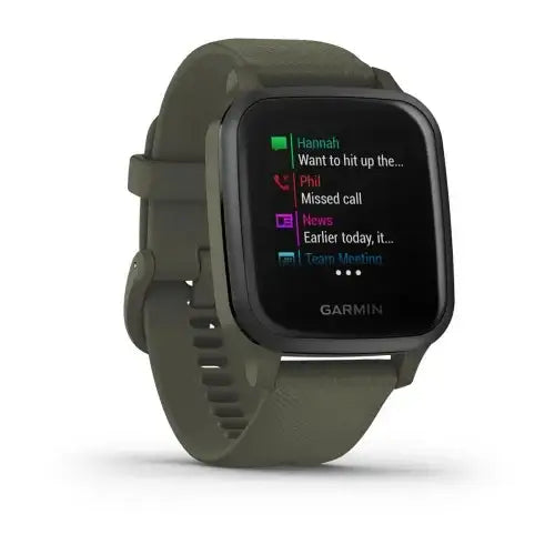 Venu® Sq – Music Edition, Slate Aluminium Bezel with Moss Case and Silicone Band - Cassim & Co South Africa