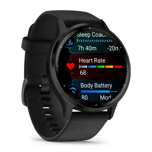 Garmin Venu 3 Slate stainless steel bezel with black case and silicone band 010-02784-01 - Cassim & Co South Africa