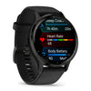 Garmin Venu 3 Slate stainless steel bezel with black case and silicone band 010-02784-01