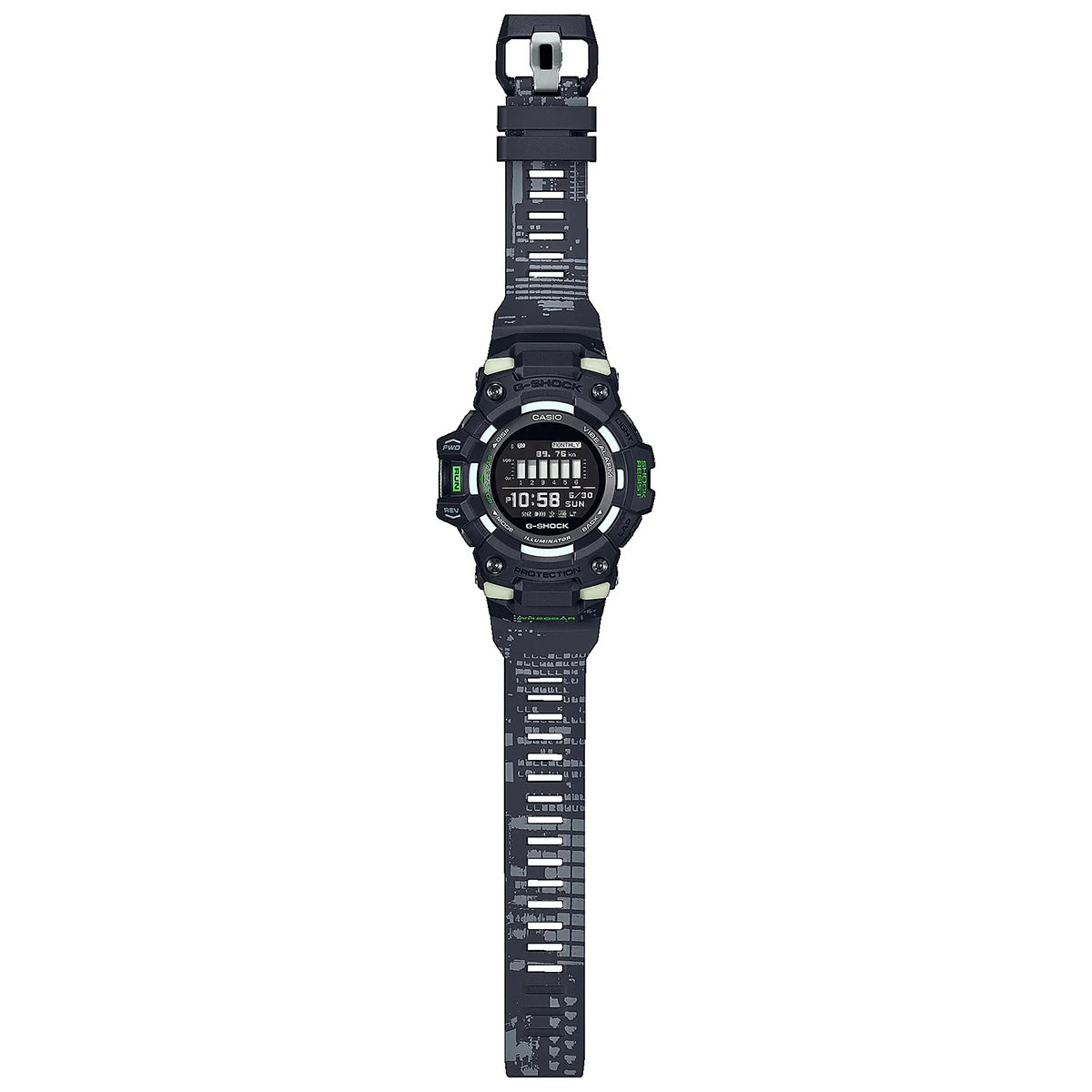 Casio G-Shock G-Squad GBD-100LM-1DR Quartz Digital Bluetooth Sports Watch 200M Black Resin (GBD-100LM-1)