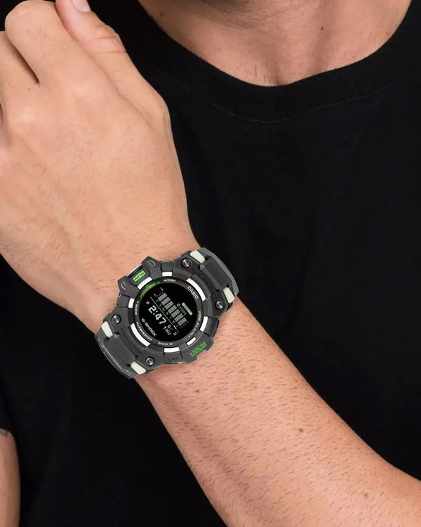Casio G-Shock G-Squad GBD-100LM-1DR Quartz Digital Bluetooth Sports Watch 200M Black Resin (GBD-100LM-1)