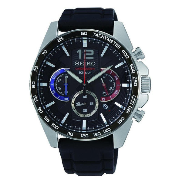 Seiko SSB347P1 Quartz Chronograph Black Dial Stainless Steel Watch (SSB347P1)