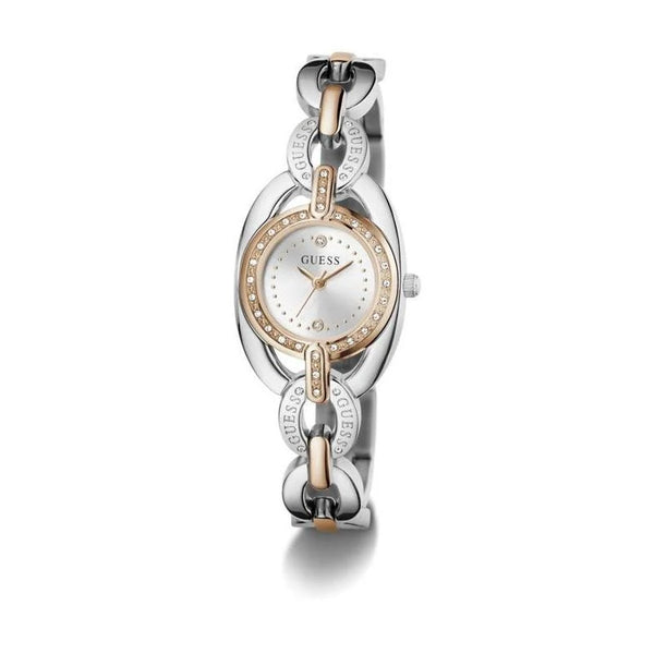Guess GW1082L5 Quartz Two-Tone Crystal-Set Bezel Ladies Watch (GW1082L5)