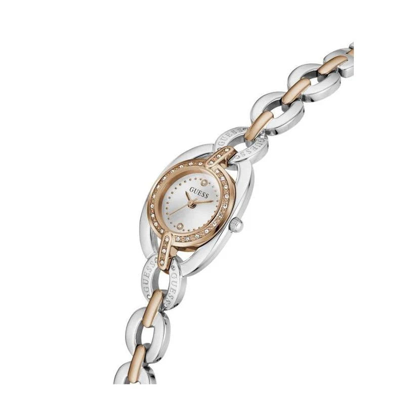 Guess GW1082L5 Quartz Two-Tone Crystal-Set Bezel Ladies Watch (GW1082L5)