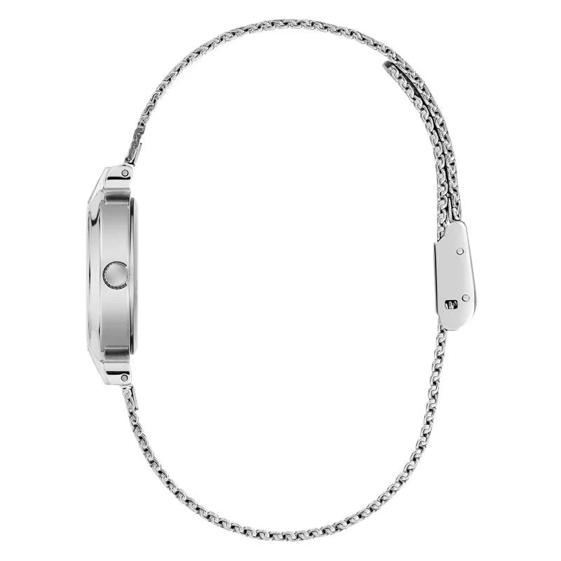 Guess Ladies 26mm Quartz Silver Dial Mesh Bracelet Watch (GW1086L1)