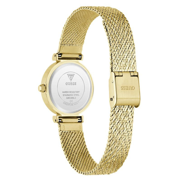 Guess Cecelia Quartz Green Dial Gold-Tone Mesh Watch (GW1086L2)