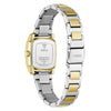 Guess Swirl Quartz Silver Sunray Dial Rectangular Two-Tone Watch (GW1096L3)
