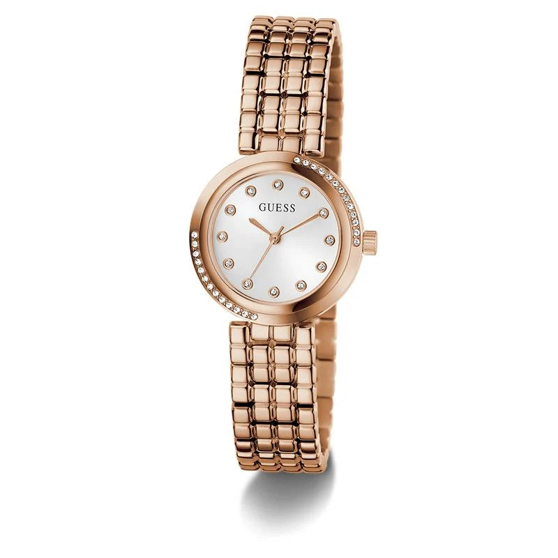 Guess Clara Quartz Rose Gold Mother-of-Pearl Dial Ladies Watch (GW0930L3)