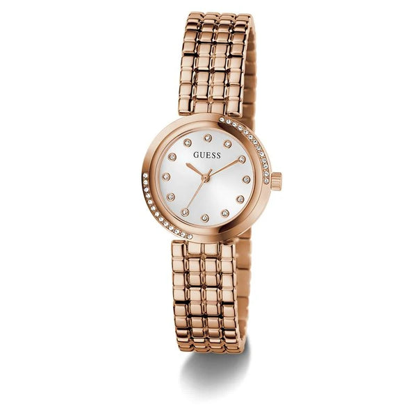Guess Clara Quartz Rose Gold Mother-of-Pearl Dial Ladies Watch (GW0930L3)