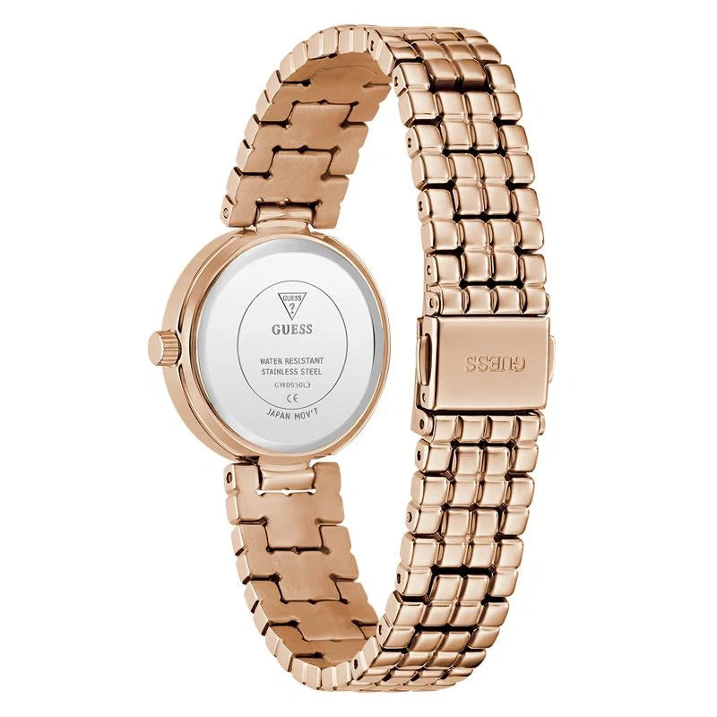 Guess Clara Quartz Rose Gold Mother-of-Pearl Dial Ladies Watch (GW0930L3)