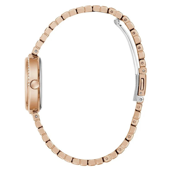 Guess Clara Quartz Rose Gold Mother-of-Pearl Dial Ladies Watch (GW0930L3)