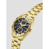 Guess Velocity Quartz Chronograph Blue Dial Gold-Tone Stainless Steel Watch (GW1061G2)