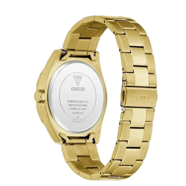 Guess Velocity Quartz Chronograph Blue Dial Gold-Tone Stainless Steel Watch (GW1061G2)