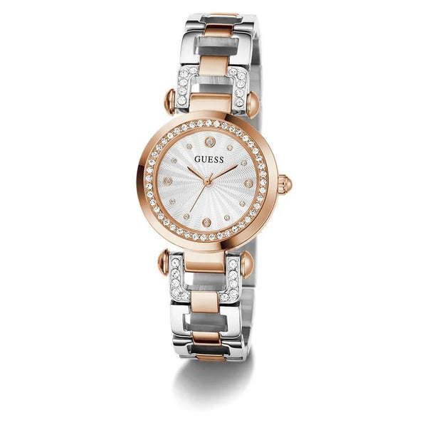 Guess Ginger Quartz Mother-of-Pearl Dial Two-Tone Rose Gold & Steel Watch (GW0869L2)
