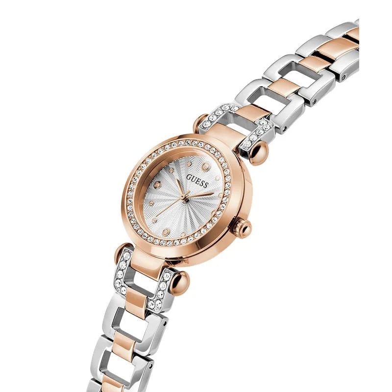 Guess Ginger Quartz Mother-of-Pearl Dial Two-Tone Rose Gold & Steel Watch (GW0869L2)