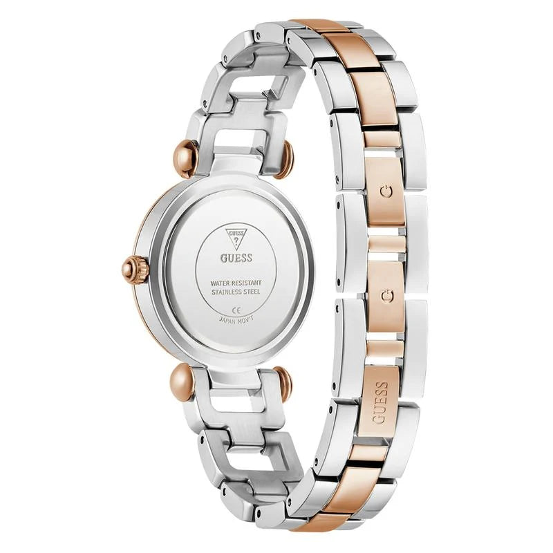 Guess Ginger Quartz Mother-of-Pearl Dial Two-Tone Rose Gold & Steel Watch (GW0869L2)