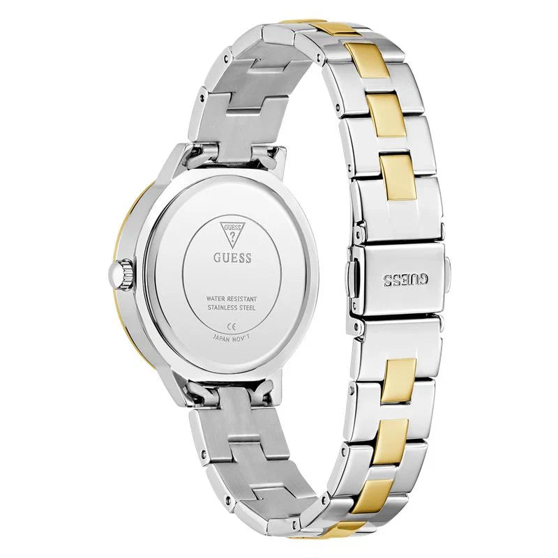 Guess G-Lace Quartz Two-Tone Crystal-Set Glitz Dial Watch (GW0944L3)