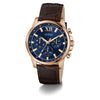 Guess Walker Quartz Chronograph Blue Dial Rose Gold-Tone Watch (GW0901G3)