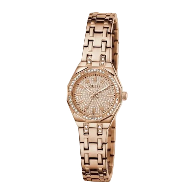 Guess Rose Gold Quartz Crystal-Set Women's Watch (GW0931L4)