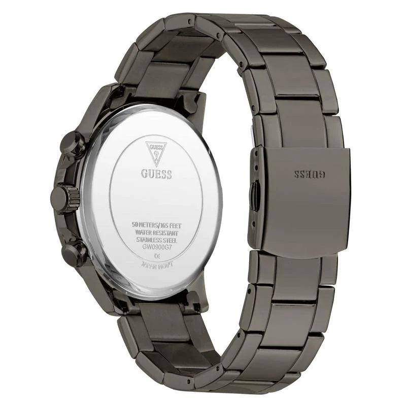 Guess Walker Chronograph Quartz Gunmetal Grey Dial Stainless Steel Watch (GW0900G7)