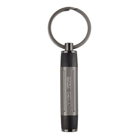 Hugo Boss Gear Ribs Black Keyring- HAK306A