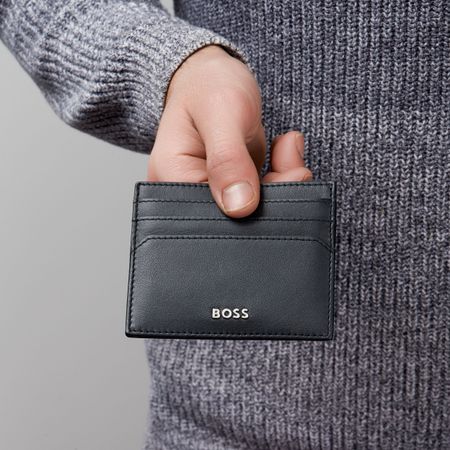 Hugo Boss Smooth Black Cardholder- HLC403A - Cassim & Co South Africa