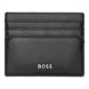 Hugo Boss Classic Smooth black leather card holder HLC403A with Boss branding and multiple card slots