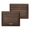 Hugo Boss Smooth Brown Cardholder-HLC403Y - Cassim & Co South Africa