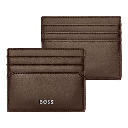 Hugo Boss Smooth Brown Cardholder-HLC403Y