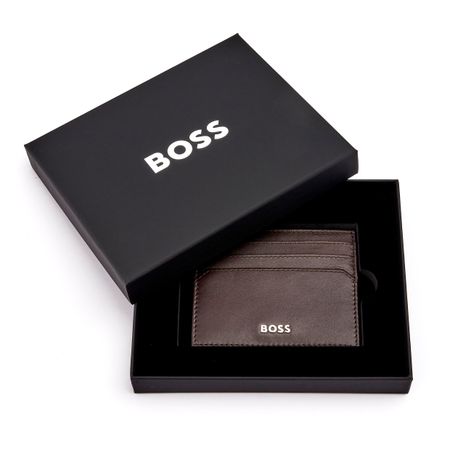 Hugo Boss Smooth Brown Cardholder-HLC403Y - Cassim & Co South Africa