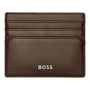 Hugo Boss Classic Smooth brown leather card holder HLC403Y with embossed logo and multiple card slots