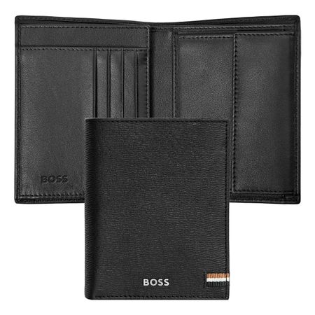 Hugo Boss Iconic Black Leather Flap Wallet- HLG421A