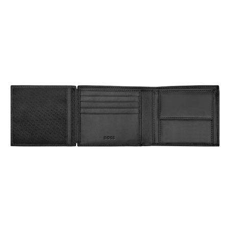 Hugo Boss Classic Grained Black Wallet With Flap- HLN416A