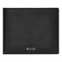 Hugo Boss HLN416A Classic Grained black leather wallet with flap closure featuring Boss logo