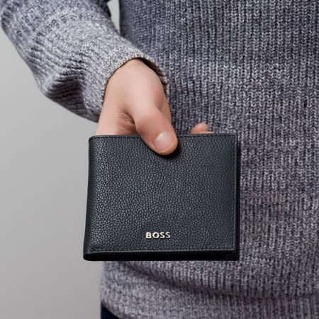 Hugo Boss Classic Grained Black Wallet- HLW416A - Cassim & Co South Africa