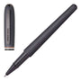 Hugo Boss Contour Iconic rollerball pen in dark grey aluminium with gunmetal plating and signature stripe detailing