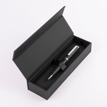 Hugo Boss Herringbone Chrome Ballpoint Pen- HSI1064B