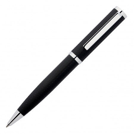 Hugo Boss Herringbone Chrome Ballpoint Pen- HSI1064B