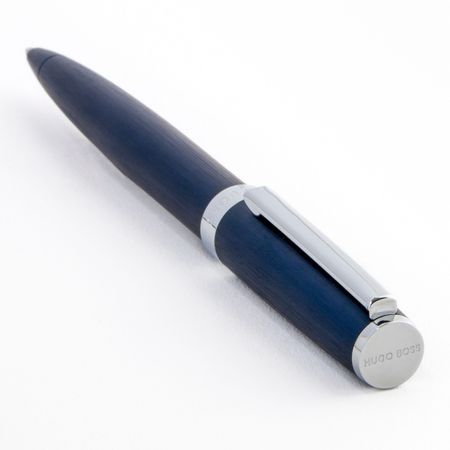 Hugo Boss Gear Brushed Navy Ballpoint-HSK4414N - Cassim & Co South Africa