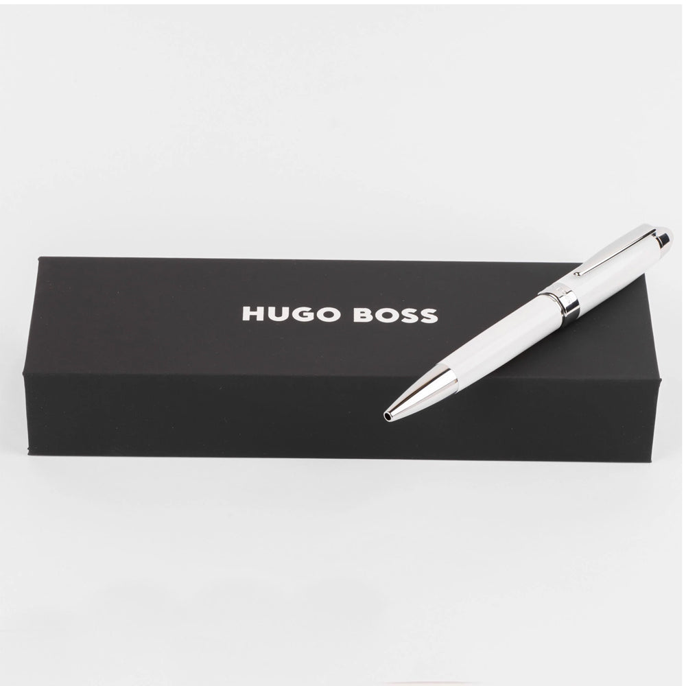 Hugo Boss Icon White Ballpoint Pen-HSN0014F - Cassim & Co South Africa