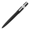 Hugo Boss Gear Pinstripe Black Ballpoint Pen with chrome accents and engraved pinstripe design HSV2854A