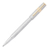 Hugo Boss Gear Pinstripe rollerball pen in matt chrome with yellow gold-plated accents HSV2855B
