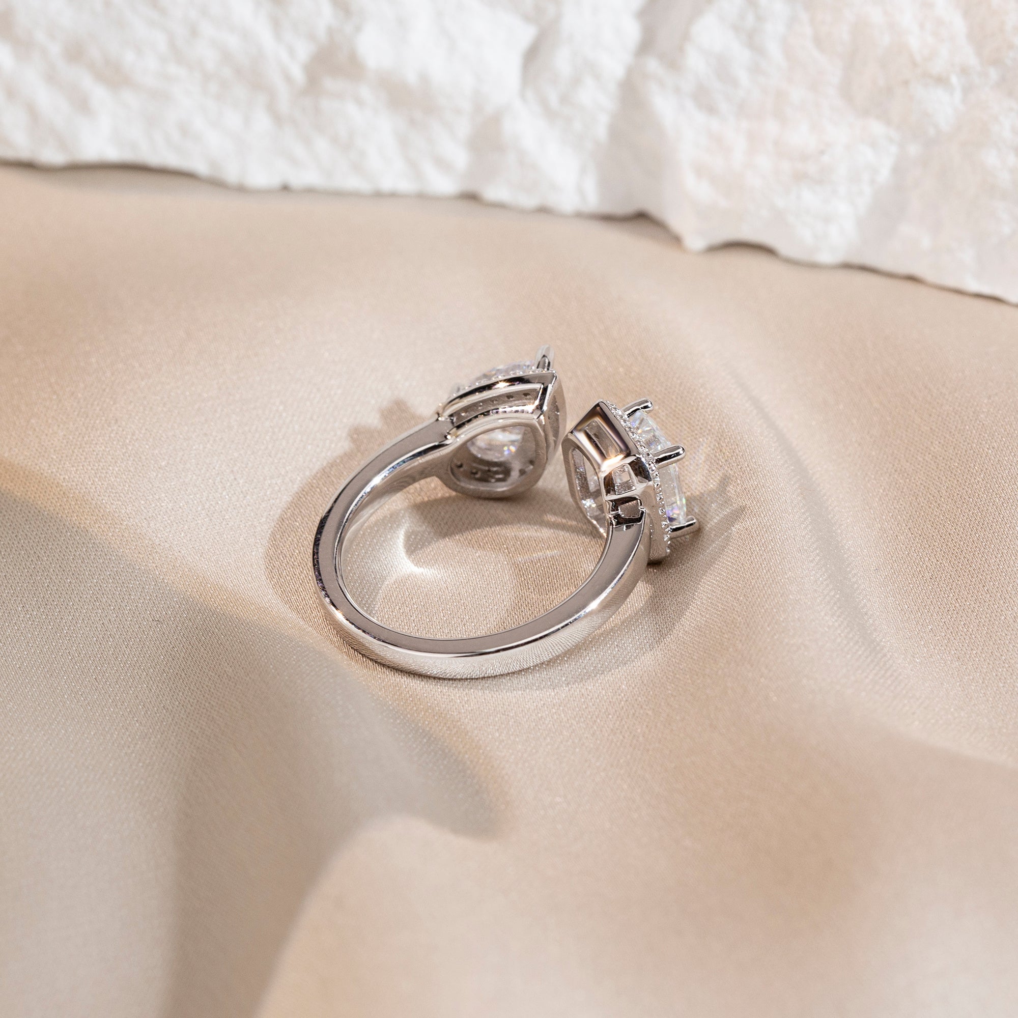Baguette & Pear Moissanite Ring – M57A - Cassim & Co South Africa