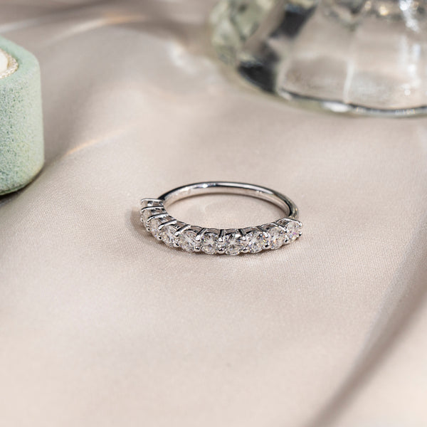 Moissanite Round Eternity Band